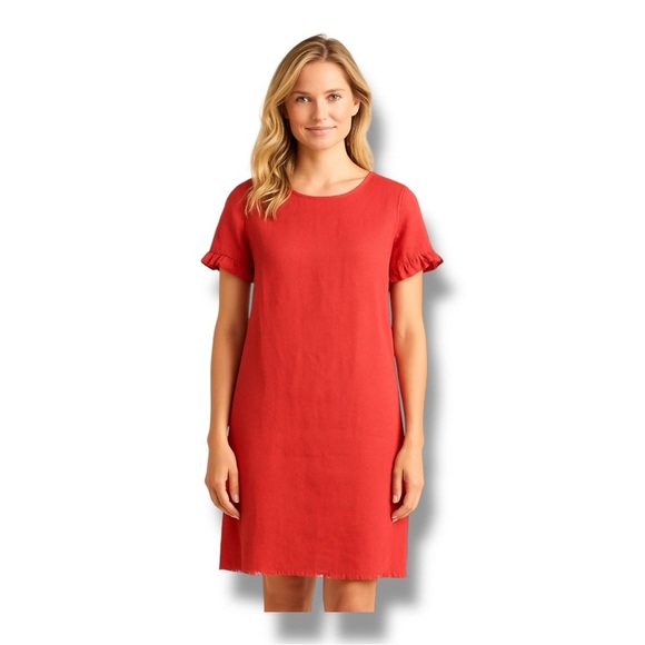 Tommy Bahama Dresses & Skirts - Tommy Bahama 100% Linen Coral Shift Dress – Size Large – Preloved